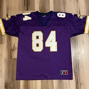 Logo Athletic Purple and Gold #84 Football Jersey